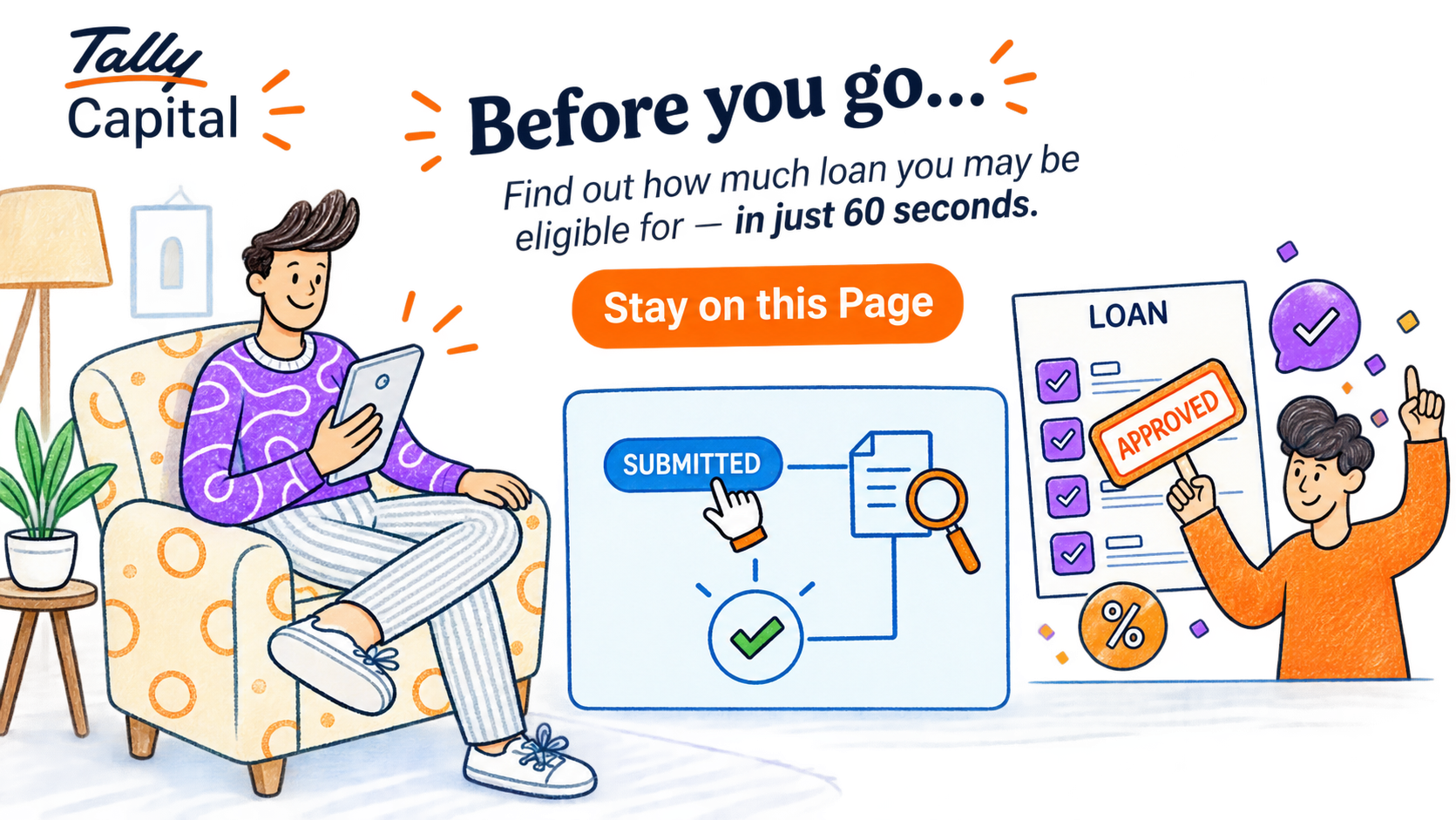 Check TallyCapital loan eligibility in minutes — simple digital business financing